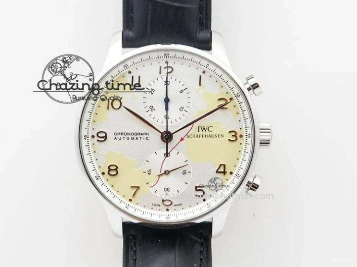 MIROTIME 0125 Bold Portuguese Real PR IW500704 ZF 1:1 Best Edition On Black Leather Strap A 7374